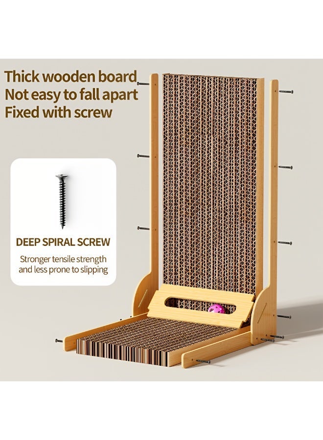 L-Shape Cat Scratcher Cardboard – Large Cat Scratching Board & Scratch Pad for Indoor Cats, Furniture Protector Cat Scratch Post - Image 3